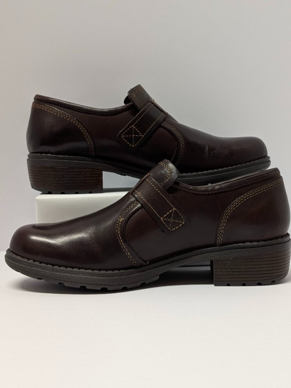 Eastland Open Road Leather Slip-On Dress Shoes in Dark Brown - Picture 8 of 13